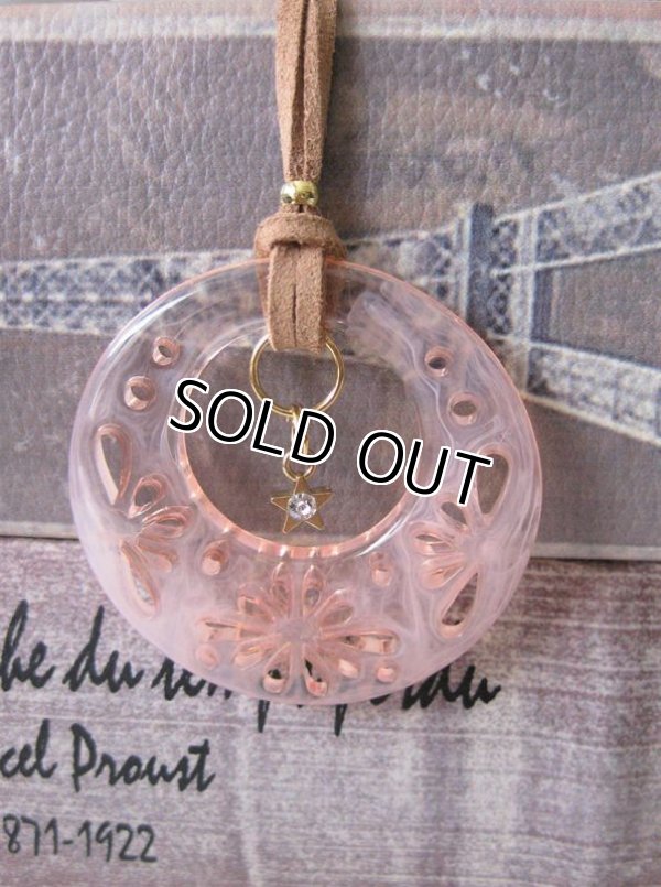 画像6: 【送料無料】【レザーネックレス】◆flower storm◆ 直径5cm 透かしフラワー大きめリングモチーフのレザーネックレス （革紐ロングネックレス メンズ/レディース）