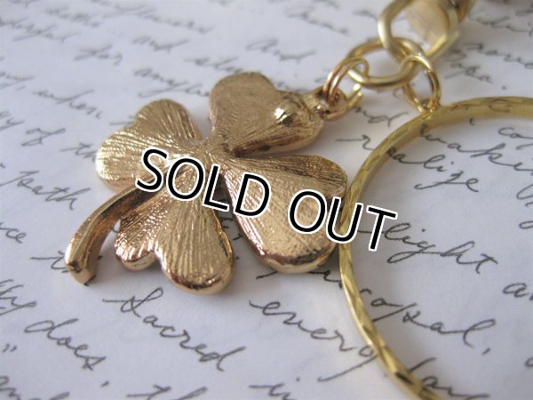 画像8: 【送料無料】【キーリング/バッグチャーム】◆flower storm◆ラインストーン使いの白い四葉のクローバー（ 縁起物 ラッキーアイテム キーホルダー メンズ/レディースアクセサリー）