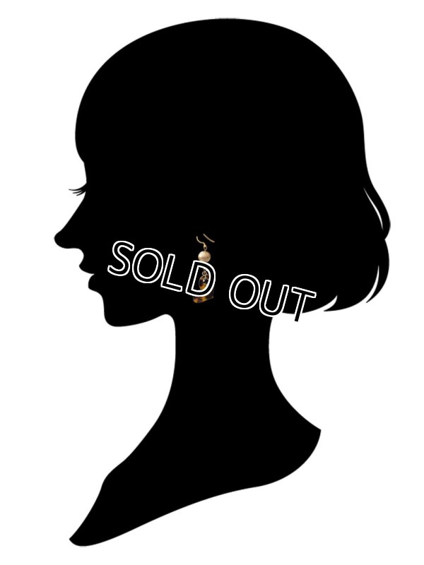 画像6: 【送料無料】【ピアス】◆flower storm◆べっ甲調ハート型チャームとラインストーン、パールの樹脂フックピアス （べっ甲調 アクセサリー アレルギー対応 ）