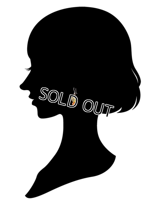 画像6: 【送料無料】【ピアス】◆flower storm◆天然石ゴールドシトリン＆オレンジカルサイト樹脂フックピアス（アクセサリー パワーストーン 11月の誕生石 アレルギー対応 ）