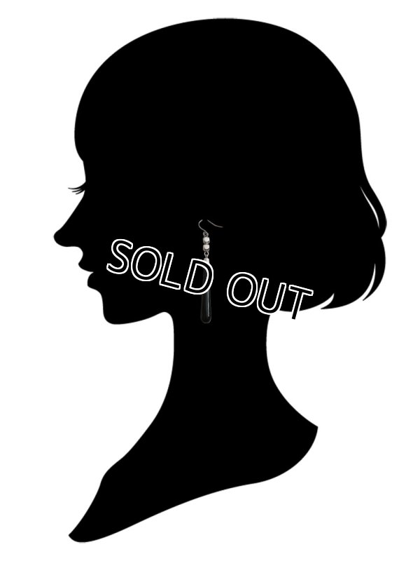 画像9: 【送料無料】【チタンフックピアス】◆flower storm◆ブラックオニキス ロングティアドロップピアス （天然石 パワーストーン  ブラックカルセドニー アレルギーフリー ）