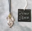 画像6: 【送料無料】◆flower storm◆長さ約56cm シルバーメタル＆ガラスストーン 二つの輝くリーフのネックレス 金属アレルギー対応 イエロー (アクセサリー ステンレス マンテル 日本製 メンズ レディース ）