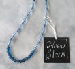 画像2: 【送料無料】◆flower storm◆長さ42cm アクリルビーズ＆チェコガラスビーズのショートネックレス ブルー 金属アレルギー対応  ( ステンレス アクセサリー 日本製 ）