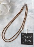 画像2:  【送料無料】◆flower storm◆長さ42cm アンティークブロンズのガラスビーズ2連ショートネックレス 金属アレルギー対応 ( ステンレス アクセサリー チョーカー 日本製 メンズ レディース） アクセサリー 日本製 メンズ レディース）