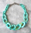 画像7: 【送料無料】◆flower storm◆長さ約49cm アクリルチェーン ショートネックレス Turquoise Green （アクセサリー 大ぶり ボリューム 季節感 春夏 レディース  日本製））