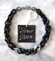 画像8: 【送料無料】◆flower storm◆長さ約44cm アクリルチェーン ショートネックレス Black×Silver  （アクセサリー ボリューム レディース  日本製)
