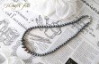 画像5:  【送料無料】◆flower storm◆長さ43~48cm 日本製樹脂パール 艶消し6mm ＆淡水パール10mm ネックレス ダークグレー アジャスター付 (6月誕生石 淡水真珠 ユリア樹脂 アクリルパール ステンレス アクセサリー 日本製）