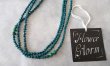 画像4: 【送料無料】◆flower storm◆長さ51~56cm 天然石マラカイトと3種のビーズのティールカラー3連ネックレス  アジャスター付 ( パワーストーン 孔雀石 アクリル TOHO 真鍮 ステンレス アクセサリー 日本製 レディース ）