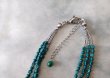 画像5: 【送料無料】◆flower storm◆長さ51~56cm 天然石マラカイトと3種のビーズのティールカラー3連ネックレス  アジャスター付 ( パワーストーン 孔雀石 アクリル TOHO 真鍮 ステンレス アクセサリー 日本製 レディース ）