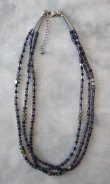 画像2: 【送料無料】◆flower storm◆長さ51~56cm 天然石ヘマタイトと3種のビーズの3連ネックレス  アジャスター付 ( パワーストーン  赤鉄鉱 アクリル TOHO 真鍮 ステンレス アクセサリー 日本製 ）