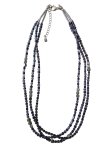画像1: 【送料無料】◆flower storm◆長さ51~56cm 天然石ヘマタイトと3種のビーズの3連ネックレス  アジャスター付 ( パワーストーン  赤鉄鉱 アクリル TOHO 真鍮 ステンレス アクセサリー 日本製 ）