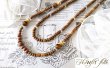 画像3: 【送料無料】◆flower storm◆長さ59~64cm 天然石イエロータイガーアイ、ゴールデンタイガーアイ、ゴールドシトリン＆ウッドビーズの２連ネックレス  アジャスター付 ( パワーストーン 虎目石 黄水晶 木製 TOHO ステンレス アクセサリー 日本製 ） 