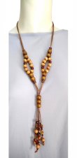 画像4: 【送料無料】◆flower storm◆ウッドのぬくもりとナチュラル感で魅せる♪異素材ビーズ使いロングネックレス アジャスター付（アクセサリー 天然木 TOHO  日本製）