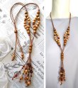 画像8: 【送料無料】◆flower storm◆ウッドのぬくもりとナチュラル感で魅せる♪異素材ビーズ使いロングネックレス アジャスター付（アクセサリー 天然木 TOHO  日本製）