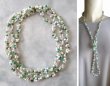 画像8: 【送料無料】◆flower storm◆長さ約130cm スプリングカラーのガラスビーズ ロングネックレス white×green 金属不使用 (アクセサリー 春 夏 TOHOビーズ 日本製 レディース メンズ）