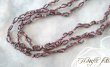 画像3: 【送料無料】◆flower storm◆長さ約150cm モーヴ系ニュアンスカラーガラスビーズ ロングネックレス モーヴピンク 金属不使用(アクセサリー TOHOビーズ MIYUKIビーズ 日本製 レディース メンズ）