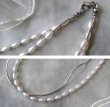 画像8: 【送料無料】◆flower storm◆長さ約46cm ホワイトパール＆シルバーメタルパーツの２連ネックレス  (アクセサリー フェイクパール 真鍮製 ステンレス製 レディース メンズ 日本製）
