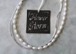 画像5: 【送料無料】◆flower storm◆長さ約46cm ホワイトパール＆シルバーメタルパーツの２連ネックレス  (アクセサリー フェイクパール 真鍮製 ステンレス製 レディース メンズ 日本製）