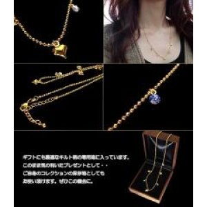 画像: 【JEWELRY CHOCOLAT】18金仕上げハートチャームネックレス★最高級スワロフスキー使用【ラッピング無料】