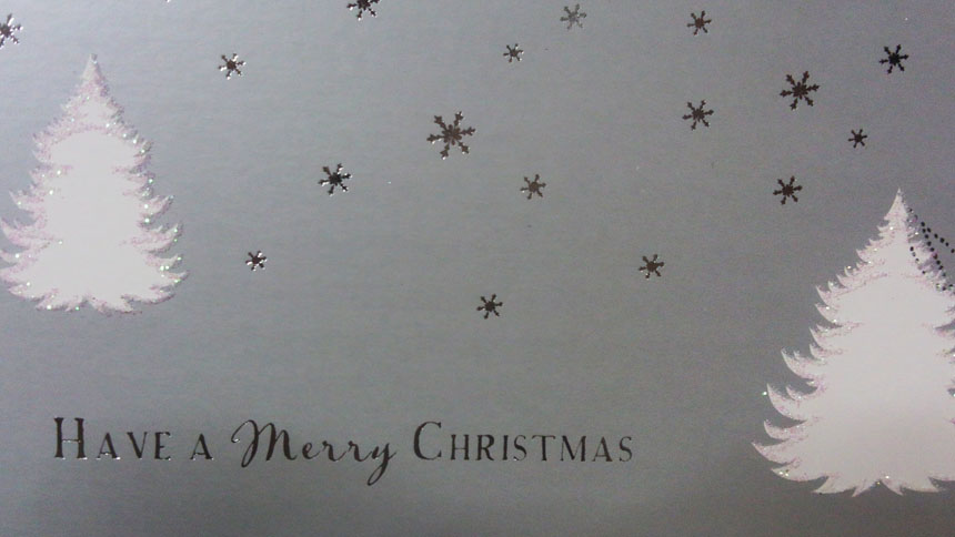 画像2: イギリス直輸入シルバークリスマスカード(message: ...AND A Happy NEW YEAR)