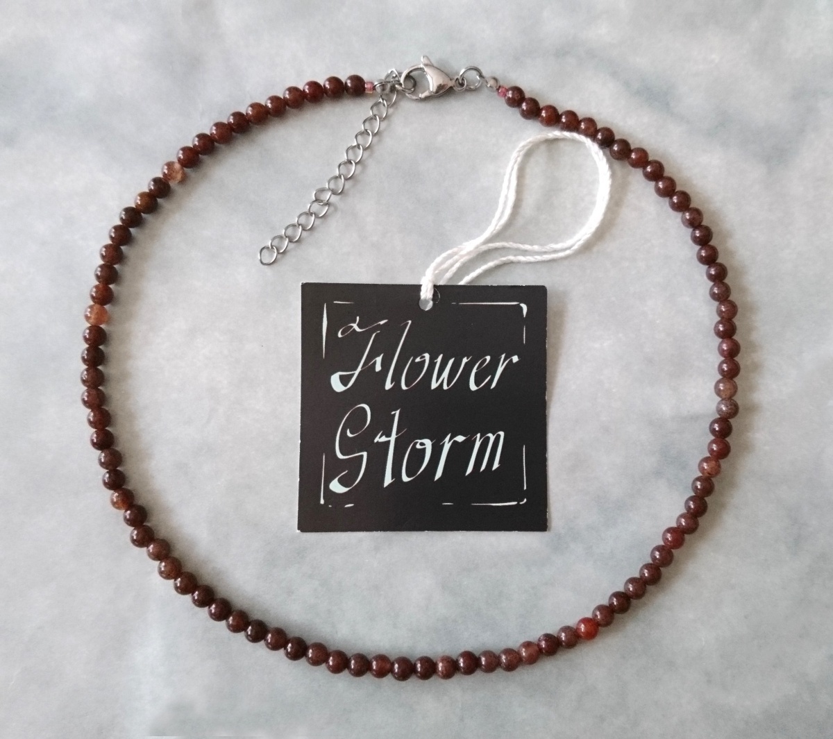 画像2: 【送料無料】◆flower storm◆長さ42~46cm 天然石 パープルアベンチュリン4mmネックレス アジャスター付 (紫アベンチュリン ステンレス TOHOビーズ アクセサリー 日本製 メンズ レディース）