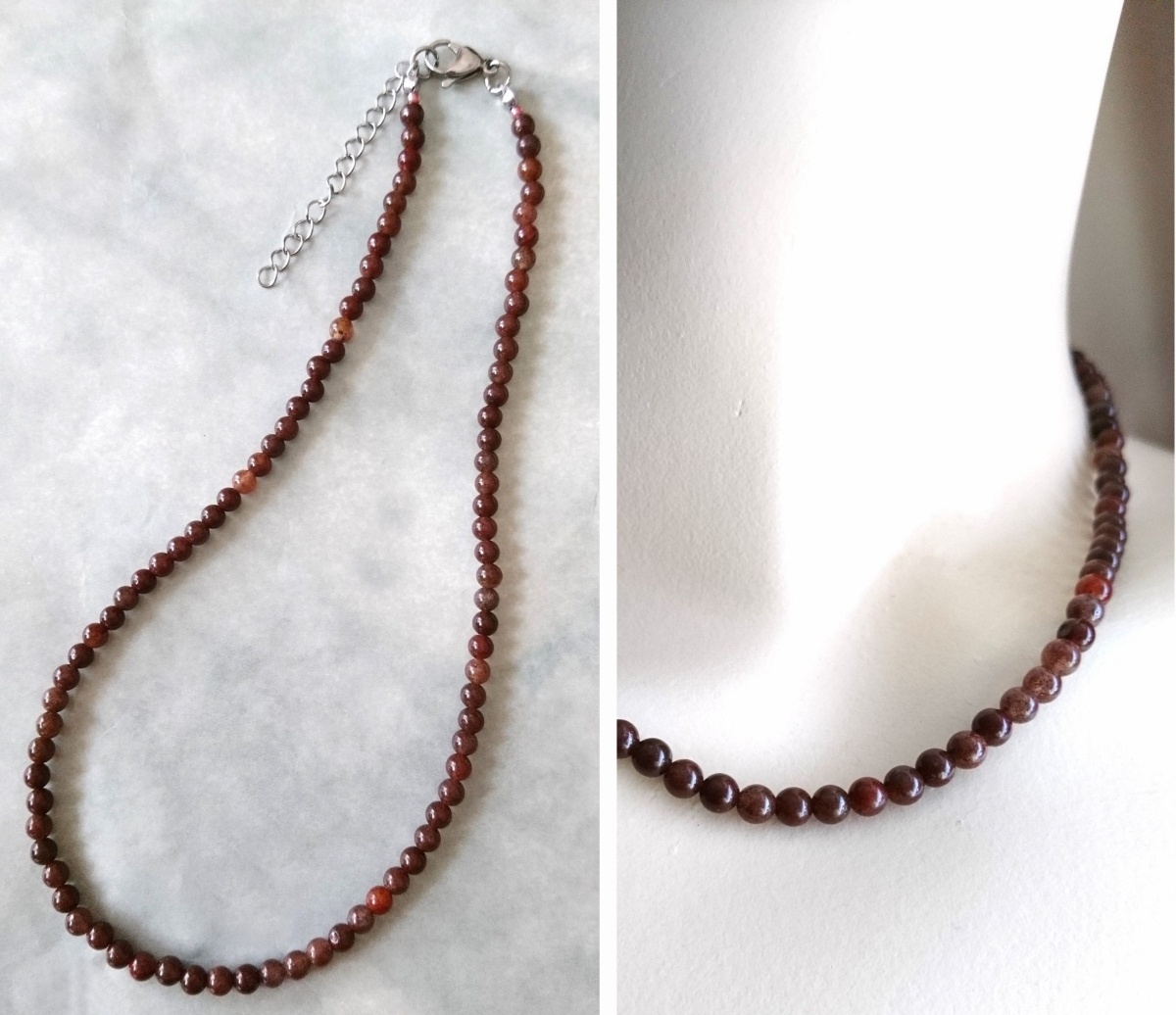 画像8: 【送料無料】◆flower storm◆長さ42~46cm 天然石 パープルアベンチュリン4mmネックレス アジャスター付 (紫アベンチュリン ステンレス TOHOビーズ アクセサリー 日本製 メンズ レディース）