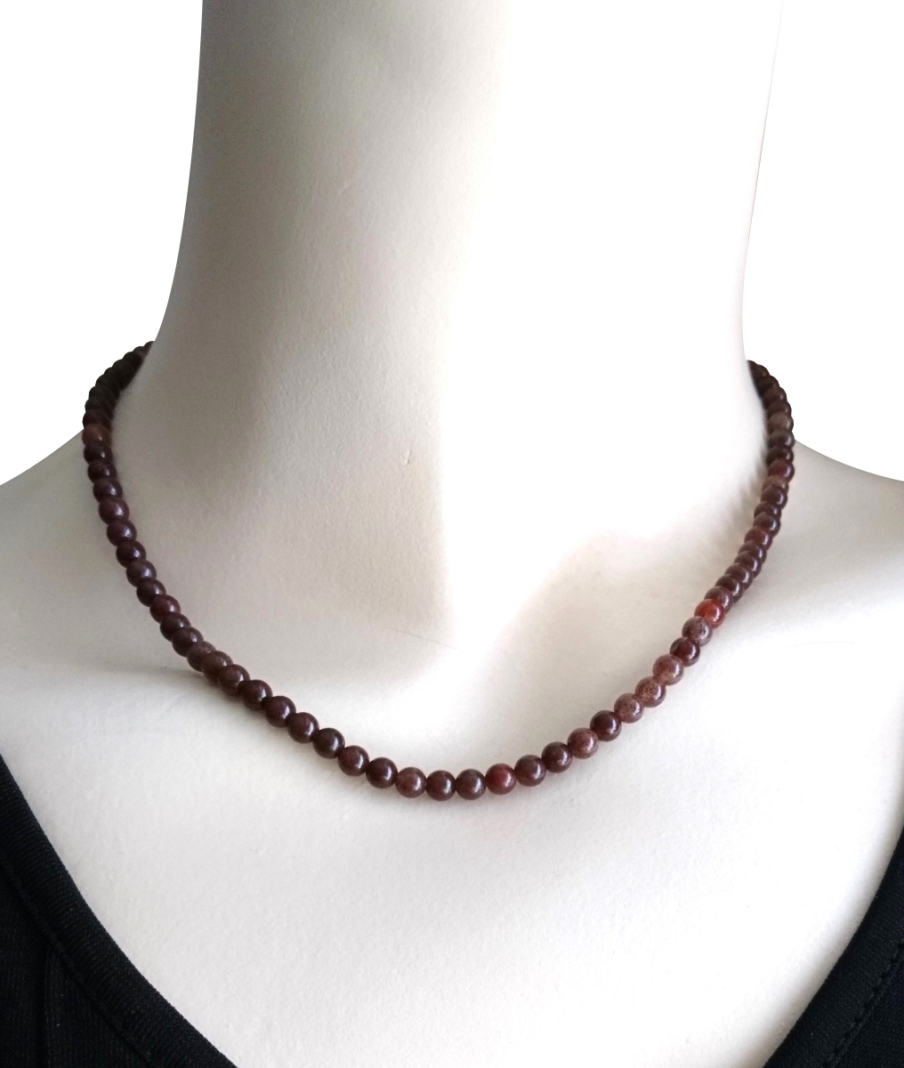 画像: 【送料無料】◆flower storm◆長さ42~46cm 天然石 パープルアベンチュリン4mmネックレス アジャスター付 (紫アベンチュリン ステンレス TOHOビーズ アクセサリー 日本製 メンズ レディース）