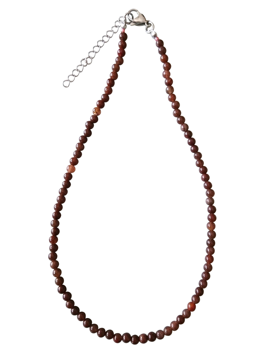 画像1: 【送料無料】◆flower storm◆長さ42~46cm 天然石 パープルアベンチュリン4mmネックレス アジャスター付 (紫アベンチュリン ステンレス TOHOビーズ アクセサリー 日本製 メンズ レディース）