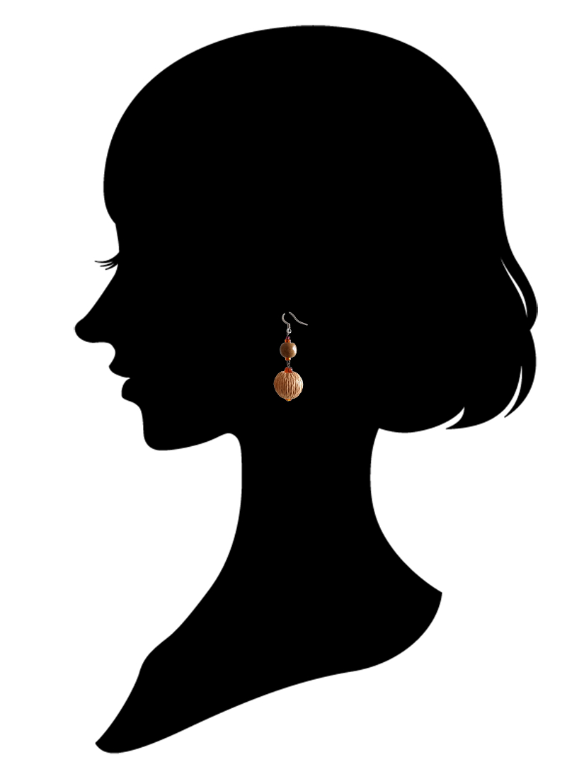 画像3: 【送料無料】◆flower storm◆19mm丸玉デザインウッドビーズ＆ガラスビーズのステンレス製フックピアス (アクセサリー イヤリング サージカルステンレス  木製 TOHOビーズ 天然素材 日本製 ）