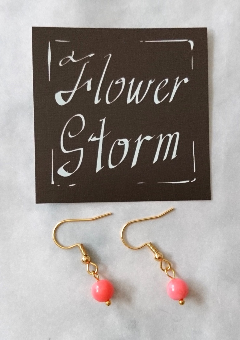 画像6: 【送料無料】【ピアス】◆flower storm◆3月誕生石 ピンク珊瑚のサージカルステンレスフック(SUS316/K18GP) 約6mm ピンクコーラル（珊瑚 サンゴ パワーストーン アレルギー対応 日本製 ）