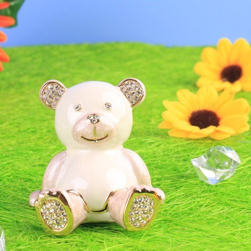 画像: 【小さな可愛い宝石箱】見ているだけで癒される のんびりクマさんジュエリーボックス