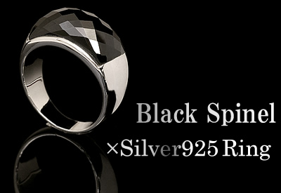 画像1: ブラックダイヤモンドにも負けない輝き◆ブラックスピネルを使用した人気のリング♪[地金はシルバー925] 18号